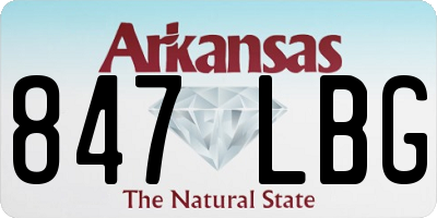 AR license plate 847LBG