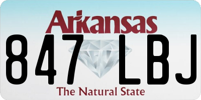 AR license plate 847LBJ