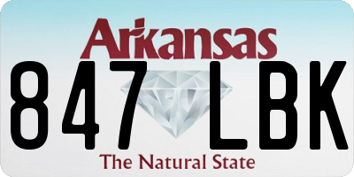 AR license plate 847LBK