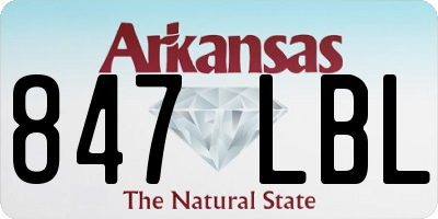 AR license plate 847LBL