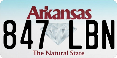 AR license plate 847LBN