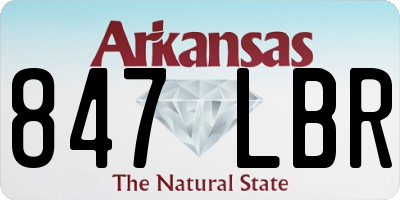 AR license plate 847LBR