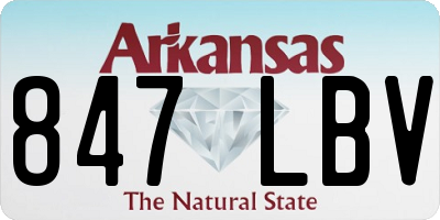 AR license plate 847LBV