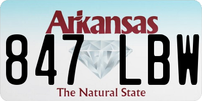 AR license plate 847LBW