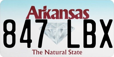 AR license plate 847LBX