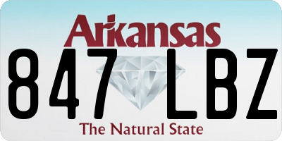 AR license plate 847LBZ