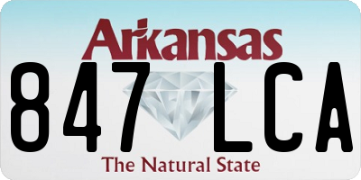 AR license plate 847LCA