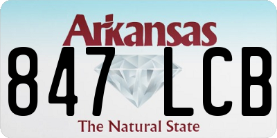 AR license plate 847LCB