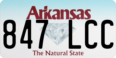 AR license plate 847LCC