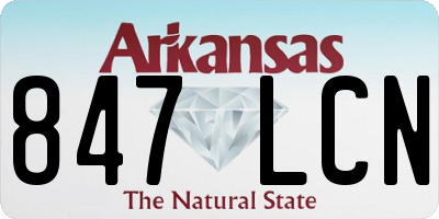 AR license plate 847LCN
