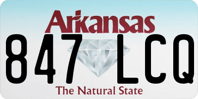 AR license plate 847LCQ
