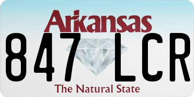 AR license plate 847LCR