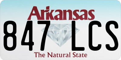 AR license plate 847LCS