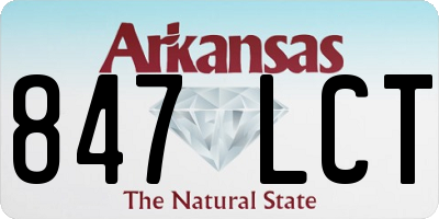 AR license plate 847LCT