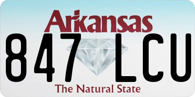 AR license plate 847LCU