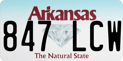 AR license plate 847LCW