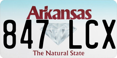 AR license plate 847LCX