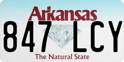 AR license plate 847LCY