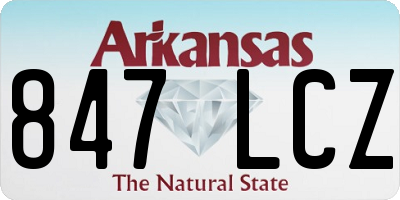 AR license plate 847LCZ