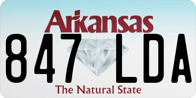 AR license plate 847LDA