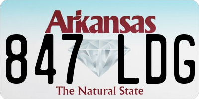 AR license plate 847LDG