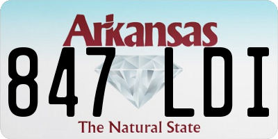 AR license plate 847LDI