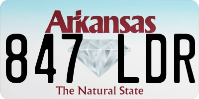 AR license plate 847LDR
