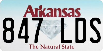 AR license plate 847LDS