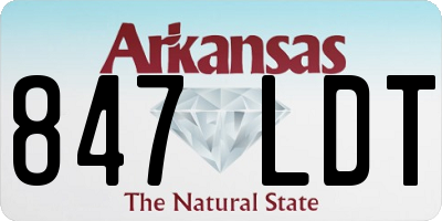 AR license plate 847LDT