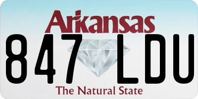 AR license plate 847LDU