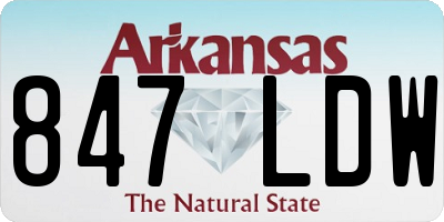 AR license plate 847LDW