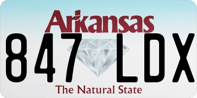 AR license plate 847LDX
