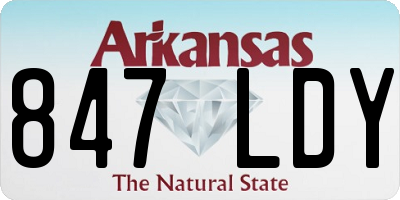AR license plate 847LDY