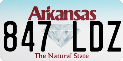 AR license plate 847LDZ