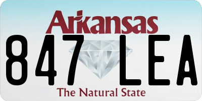 AR license plate 847LEA