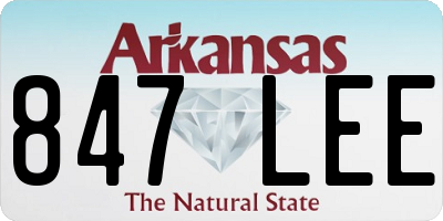 AR license plate 847LEE