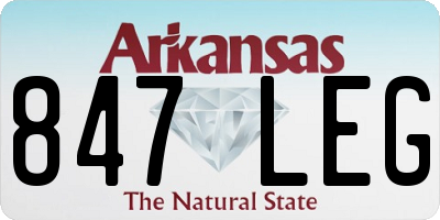 AR license plate 847LEG