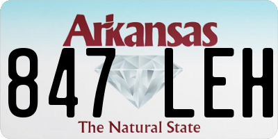 AR license plate 847LEH