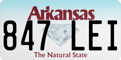 AR license plate 847LEI