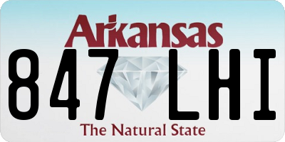 AR license plate 847LHI