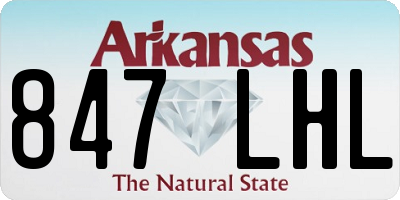 AR license plate 847LHL