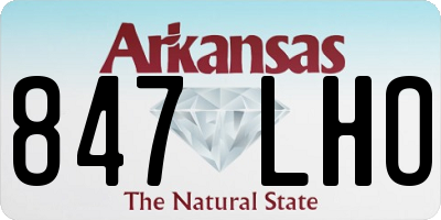 AR license plate 847LHO