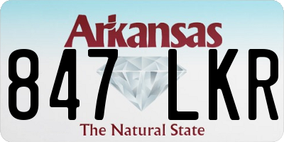 AR license plate 847LKR