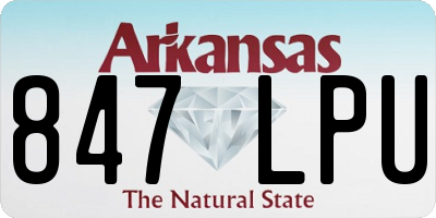 AR license plate 847LPU