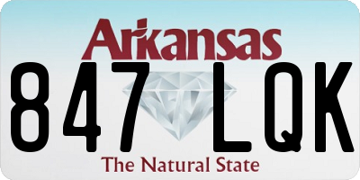 AR license plate 847LQK