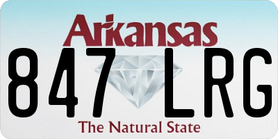 AR license plate 847LRG