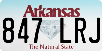 AR license plate 847LRJ