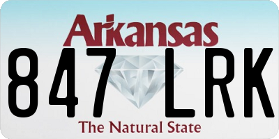 AR license plate 847LRK