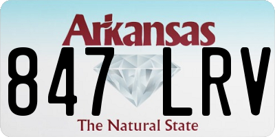 AR license plate 847LRV