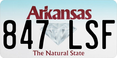 AR license plate 847LSF